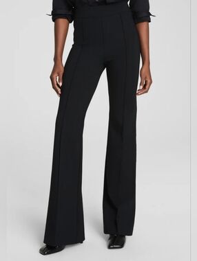 NWT Spanx 1X TALL Black Hi Rise Flare Ponte Pants